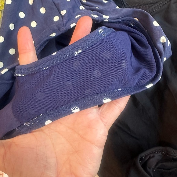 Bond-Eye Australia Front Twist One Piece Swimsuit in Navy Blue Polka Dot size 6 - Picture 8 of 8